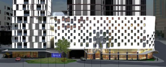 845-851 Whitehorse Road's podium. Planning image: Plus Architecture One Box Hill behemoth arrives whilst another beckons