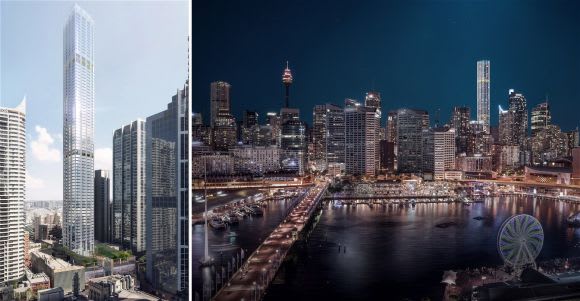 Panoramic views of the George Street tower. Image: Doug and Wolf Architectus and Ingehoven on Sydney's latest super skyscraper