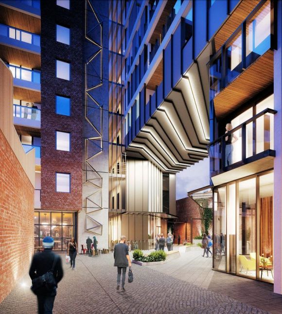Laneway from Thistlethwaite Street. Image courtesy Inhabit Design Five South Melbourne projects jockey for approval