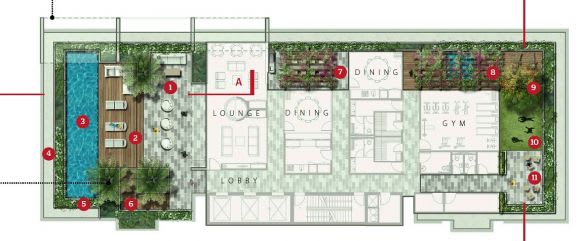 Planning application image depicting the rooftop area: Tract H & F Property enter Box Hill with 12-14 Nelson Road