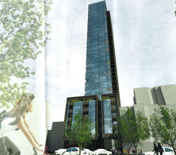 Artist's impression of the development. Image courtesy Rothelowman Planning Application > 488-494 La Trobe Street, West Melbourne