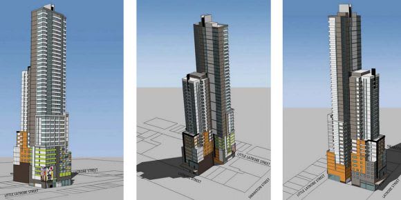 The failed proposal. Image © Simon Greenwood Architects 212-222 La Trobe Street: a story of chocolates and boiled lollies