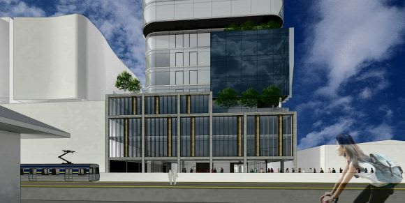 484-486 Swan Street adjacent to the rail line. Planning image: Technè Riverlee eyes Swan Street for Richmond's next major development