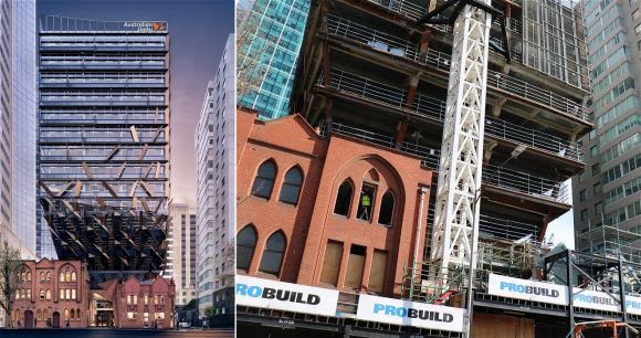 271 Spring Street; render and construction progress Australian Unity's Sydney and Melbourne projects in focus