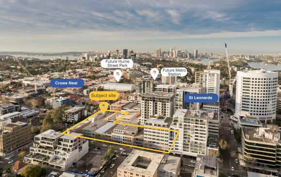 In the heart of what will become an even higher density precinct. Image: Architectus TWT sees a new purpose for a rezoned St Leonards site