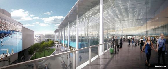 A new visitor/user experience in the making. Image courtesy Melbourne Airport Melbourne Airport's stakeholder presentation reveals a new International Terminal
