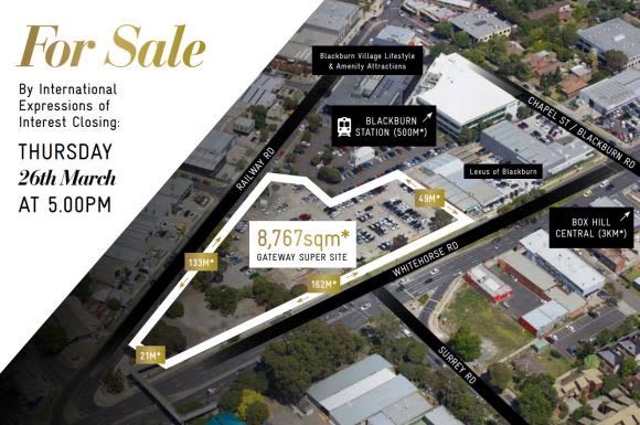 Scale and stageabilty. Image: CBRE City Sales Blackburn's 'Lexus' site edges closer to major development, but...