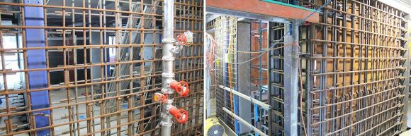 Internal walls prior to shotcreting Up close with the Hickory Building System