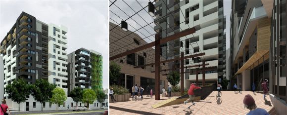 A new Macaulay Road landmark. Image: Artisan Architects Arden Precinct receives a construction boost