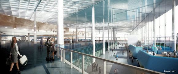 The new terminal follows Departure Drive's curvature. Image courtesy Melbourne Airport Melbourne Airport's stakeholder presentation reveals a new International Terminal