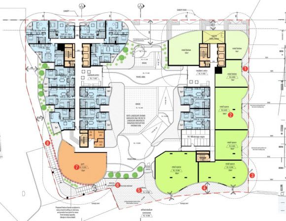 Concourse level. Planning image: Peddle Thorp AZX Group's Docklands development rounds out the Stadium Precinct