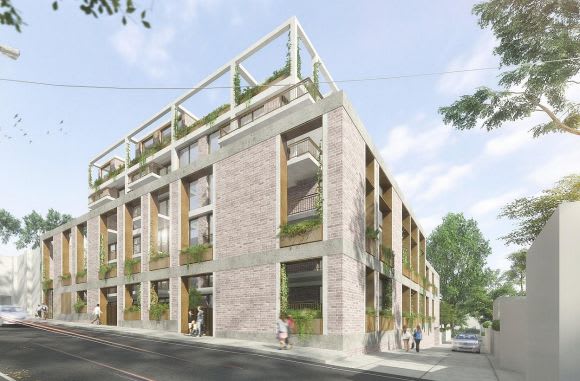 Roach and Gibney Streets perspective. Planning image: DKO Architecture Brown Property Group turn their hand to apartments