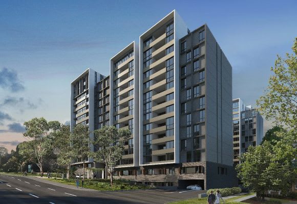 Epping Road perspective. Image: Warren & Mahoney Macquarie Park racks up further major apartment developments