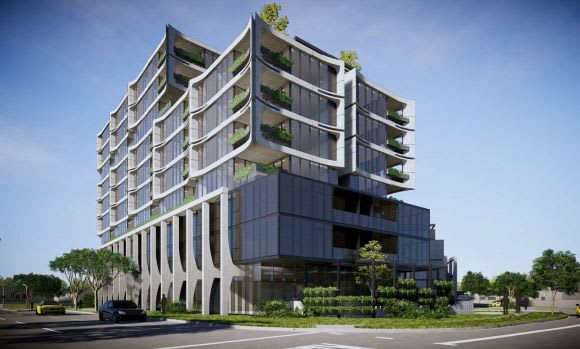Blackburn road perspective. Planning image: Rothelowman Mount Waverley receives the Rothelowman touch prior to a VCAT visit