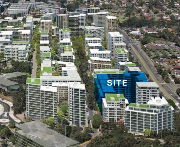 159-161 Epping Road within the Macquarie Park masterplan. Image: Warren & Mahoney Macquarie Park racks up further major apartment developments
