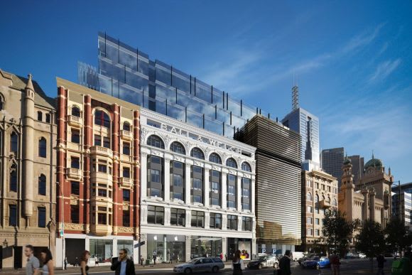 The view from Federation Square may include Flinders Gate shortly. Image: Dexus The next wave of major builds line up