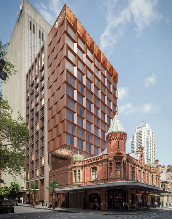 Hay Street perspective. Planning image: Bates Smart Sydney reloads for two additional hotel projects