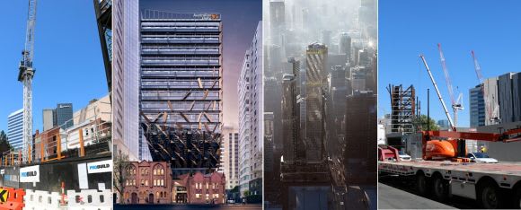 Progress across Australian Unity and West Side Place Little Lonsdale big on construction