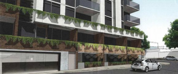 Street level perspective of the new development. Planning image: Buchan Group Auburn Land Group enters the West Melbourne apartment market