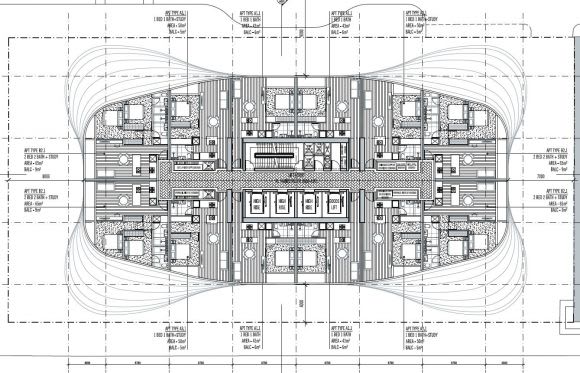 Expected level 86 floor plan. Image courtesy Elenberg Fraser Future Melbourne and 134-160 Spencer Street