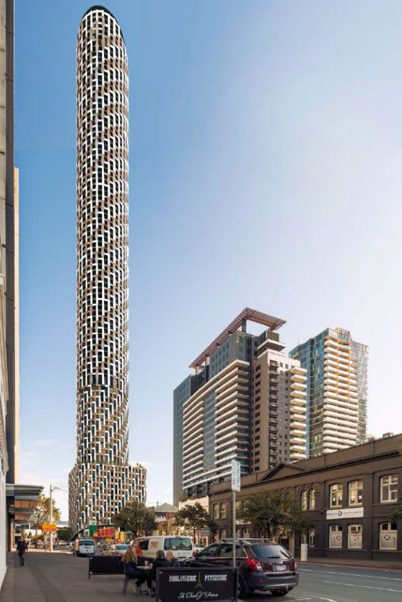 Artist's interpretation of 334 City Road. Image courtesy Hayball Planning application > Hayball's 270 metre 334 City Road