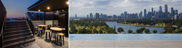 Top floor terrace, infinity pool and views. Image: PACE 181 Fitzroy Street rounds out 2016 as PACE shapes up for an active 2017