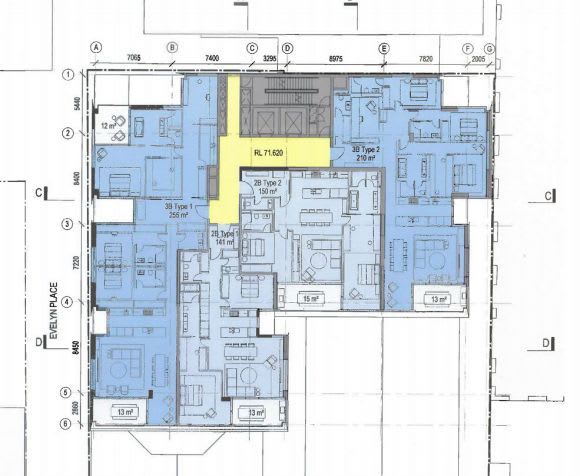 The proposed L10-12 layout. Image © DCM Is this Melbourne's most exclusive and expensive apartment development?