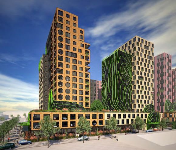 North East perspective. Planning image: ARM Architecture Gunnersen's radical Fishermans Bend intentions in limbo?