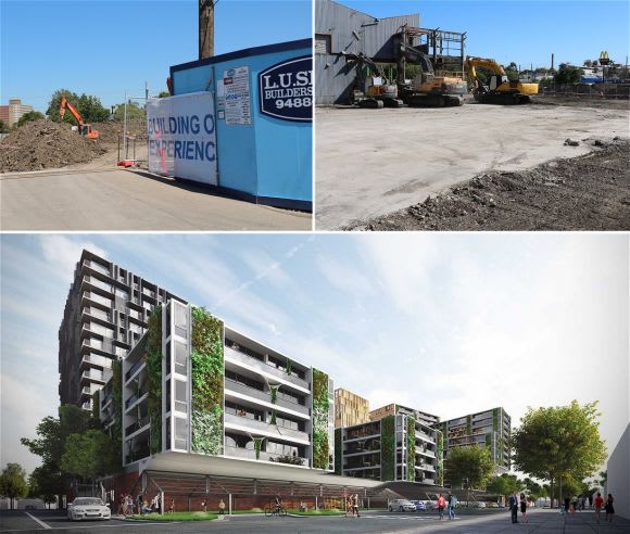 Works across the Kinnears site with XO Projects' take on the development Kinnears and Victoria Square add to Footscray's construction upswing