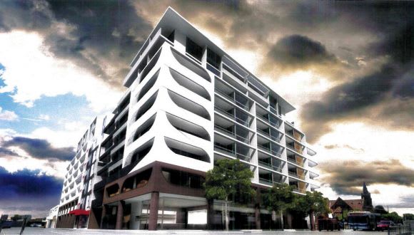 27 Russell Street seeks to add to the area's increased apartment activity. Image: John Demos Architects Essendon Station fast becoming a magnet for apartment developments