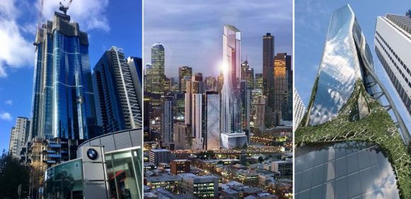 Australia 108 and dual Clarke Street skyscrapers. Photo: Adrian Melbourne's 200 metre development club revisited