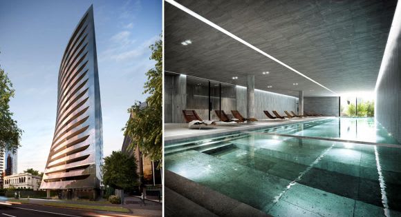 Opera's exterior and pool area. Images courtesy golden age Group Golden Age Group set their sights upon the luxury residential sector