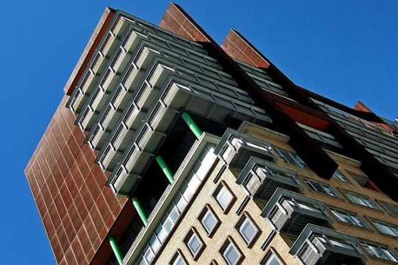 The distinctive features of Hero Apartments. Image courtesy Peter Maltezos Two records set as retrospective solar systems power two Melbourne landmarks
