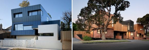 Fold House and Alphington Townhouses have been nominated for gongs. Images: BDAV Vote for your favourite project in the BDAV 2017 People’s Choice Award