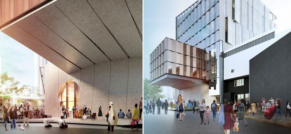Exterior perspective. Image: Image: John Wardle Southbank street life flourishes under the new Melbourne Conservatorium of Music proposal