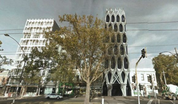 A new Elizabeth Street perspective. Image: Kyriacou Architects Three Melbourne projects indicative of the times