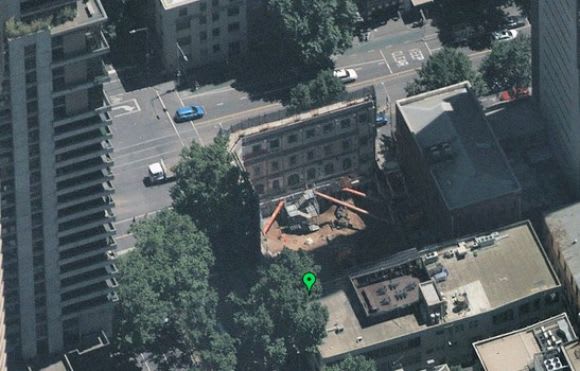 Façade retention of the Celtic Club, a glimpse into the process of façade development. Capture from Nearmap as of January 2019. Facadism: Pandemic of urban life or hard pill to swallow?