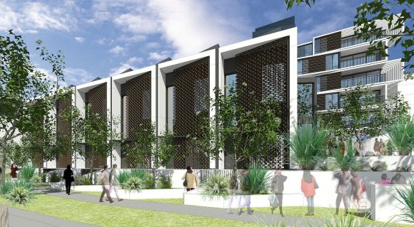 Townhouses fronting Collins Street form part of the development. Planning image: Rothelowman A green thumb's loss the developer's gain
