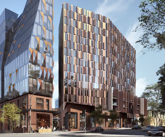 Urbanest's latest located at the Carlton Connect Initiative. Planning image: Hayball/Woods Bagot Carlton's magnetic appeal for student accommodation strengthens