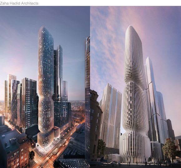 Zaha Hadid Architects' take on 260 La Trobe Street. Momentous designs, both gained and lost in the space of a week