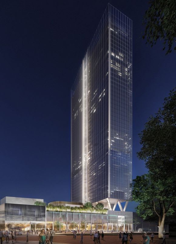Westfield Tower as envisaged by Woods Bagot Parramatta bulks up with another Barangaroo-sized commercial tower proposal
