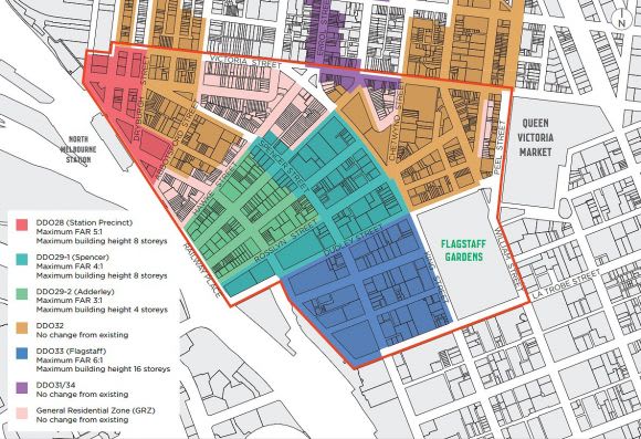 Proposed changes to the Design and Development Overlay’s in West Melbourne. Image: WMSP Is this the end of the West Melbourne skyscraper?