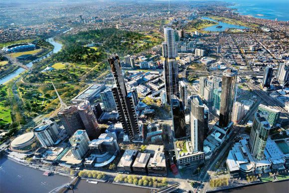 Australia 108 is on the rise. Image courtesy genesis Taller projects and better design outcomes on Southbank
