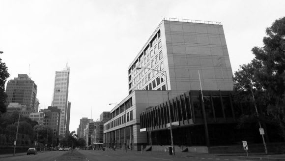The site as is. Image courtesy Elenberg Fraser Planning Application > 385-405 King Street, West Melbourne