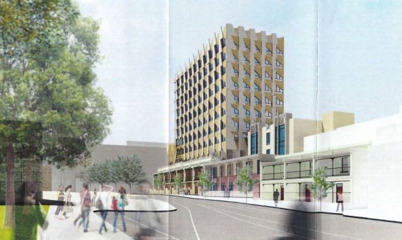 University Square perspective of the proposed building. Planning image: MGS Two tertiary institutions line up new build projects