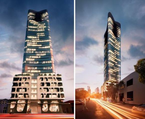 ROTHELOWMAN's Thistlethwaite Street design. ROTHELOWMAN’s innovative vision for Fishermans Bend