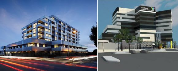 Foundry and the Joan Kirner Women's and Children's Hospital. Images: ABD Group and Western Health MPA initiates two further National Employment Clusters