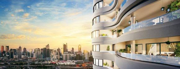 Victoria Square above Footscray. Image: Growland Footscray's churning apartment pipeline reaches 40 separate projects
