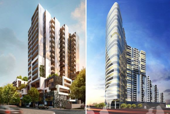 Site concepts by Plus Architecture and Peddle Thorp Architects which advanced no further. Footscray's Binks Ford site finally in line for development