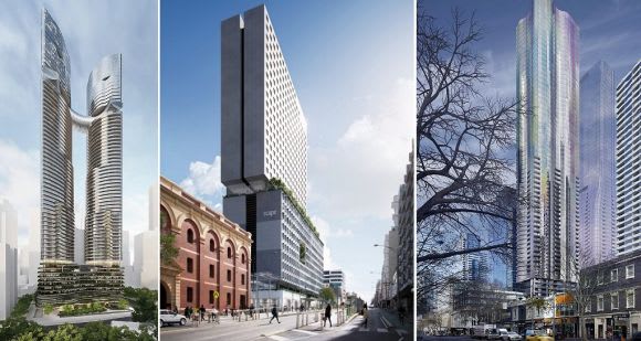 308 Exhibition Street, Scape CUB and 111 A'Beckett Street Where the tall ones are: a construction snapshot of the CBD's northern talls